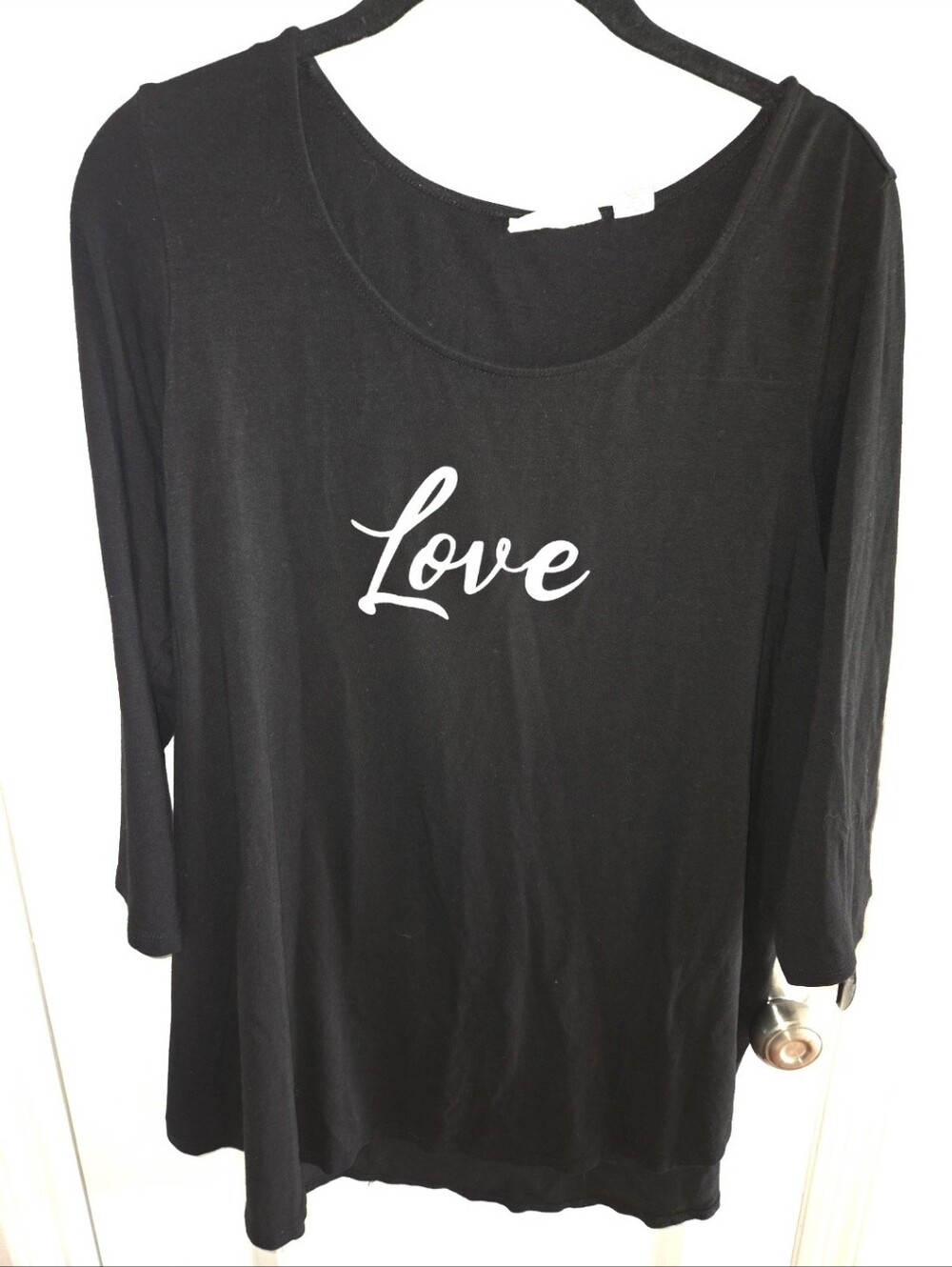Graphic LOVE Christian Siriano New York Soft 48% Pima Cotton Top XL